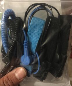 Anti Static Wrist Straps - 3 Pack - Reusable Anti-Static Wrist Straps equipped with Grounding Wire and Alligator Clip - Enables you to Ground Yourself while working on Sensitive Electronics 2x Black + 1x Blue 37 81HRROZoz3L