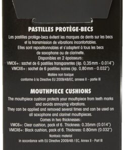 Alternative view of Vandoren VMC6 Mouthpiece Cushions; Clear; Thin; 0.35mm/.014"; Pack of 6