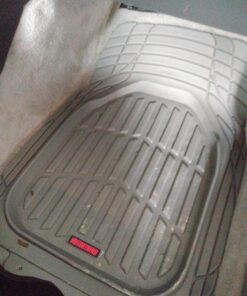 Motor Trend FlexTough Floor Mats for Cars, Gray Deep Dish All-Weather Mats, Waterproof Trim-To Fit Automotive Floor Mats for Trucks SUV, Universal Liner Car Accessories Full Set 46 81HTIs p0uL