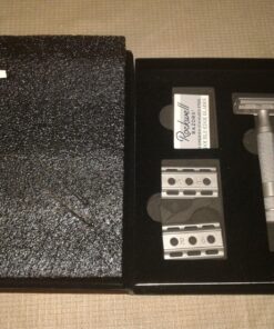 ROCKWELL RAZORS 6S Stainless Steel Double-Edge Safety Razor with 6 Adjustable Shave Settings and 5 Blades, 8 Piece Set, Silver 56 81HUHghUWZL