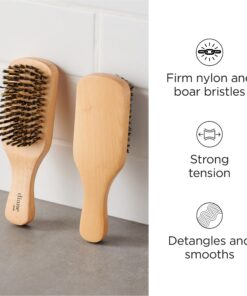 Diane Reinforced Boar Bristle Club Wave Brush for Men and Barbers – Hard Bristles for Thick to Coarse Hair – Use for Detangling, Smoothing, Wave Styles, Restore Shine and Texture 9 81HUVTyxitL