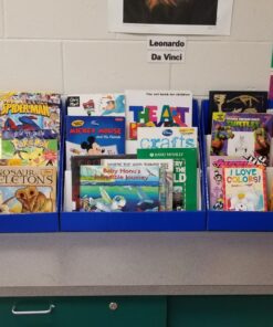 Classroom Keepers Sturdy Cardboard Book Shelf, 3-Tiered, Blue, 17" H x 20" W x 10" D, 1 Unit Mailbox 41 81HV5KMv8jL