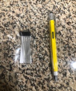6 in 1 Multitool Pen with Gift Box - Includes 1 Ballpoint Pen, Universal Stylus Pen, Ruler,Flat and Phillips Screwdriver Bit, Level Gauge - The Perfect Multi-Function Gadg (Model B, 1PCS LIGHT YELLOW) Model B 24 81HVpaMi15L
