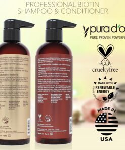 PURA D'OR Professional Grade Biotin Anti-Hair Thinning Shampoo & Conditioner, CLINICALLY TESTED Proven Results, 2X Concentrated DHT Blocker Thickening Products For Women & Men, Sulfate Free, 16oz x 2 24 81HVrAkikZL 2