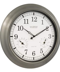 La Crosse Technology WT-3181PL-INT 18 inch Atomic Outdoor Clock with Temperature & Humidity 18" Standard Packaging 18 81HWBasoLOL