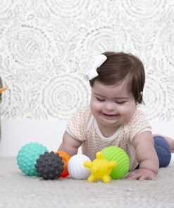 Infantino Textured Multi Ball Set - Toy for Sensory Exploration and Engagement for Ages 6 Months and up, 6 Piece Set 25 81HX3T107KL
