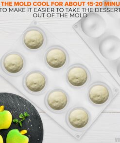 Round Silicone Molds for Chocolate Candy - 8 Cavity Apple Mold 3d Silicone Molds for Baking Molds Silicone Shapes Ice Cream Candy Molds Silicone White Chocolate Dessert Molds Cake Baking Supplies Apple Silicone Mold 23 81HX9UyjQsL