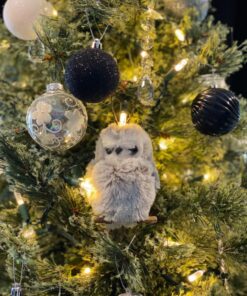 Kurt Adler 1 Set 2 Assorted Brown And White Owl Ornaments,white, grey 38 81HXChr7ZML