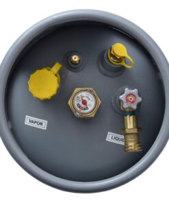 Flame King YSN335 33.5 Pound Steel Forklift Propane Tank Cylinder with Gauge TC and DOT Compliant, White 9 81HXXXbhpsL