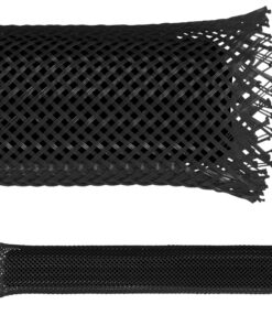 Electriduct 1/2" PET Expandable Braid Sleeving Flexible Wire Mesh Sleeve - 100 Feet - Black 0.5 Inch - 100 Feet