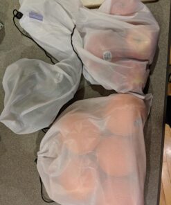 purifyou Reusable Produce Bags, Heavy Duty Double Stitched Washable Mesh Grocery Bag with Drawstring, Ideal for Farmers Market, Beach, and Refrigerator Storage, Set of 9 (XL, Large, Small) Set of 9 Mixed 39 81HYTo4Or9L