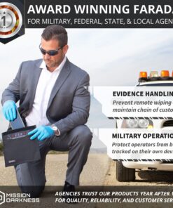 Mission Darkness Non-Window Faraday Bag for Phones // Device Shielding Law Enforcement & Military, Executive Privacy, Travel Data Security, Anti-Hacking Anti-Tracking Anti-Spying Assurance 1-Pack 30 81HZYUf07hL