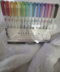 Zebra Pen Mildliner Double Ended Highlighter Set, Broad and Fine Point Tips, Assorted Ink Colors, 15-Pack 54 81Ha0Pf1p2L