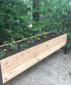 Gardener's Supply Company Raised Garden Bed Elevated Cedar Planter Box | 2' x 8' Standing Garden for Outdoor Plant Vegetables & Flower Gardening Perfect for Patio Deck & Backyard 43 81HcZ cc 7L