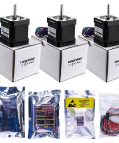 3D Printer CNC Controller Ardiuno CNC kit with for ArduinoIDE,Longruner GRBL CNC Shield Board+RAMPS 1.4 Mechanical Switch Endstop DRV8825 A4988 Stepper Motor Driver Nema17 Stepper Motor LKB02,Black 16 81HeuRrLBaL