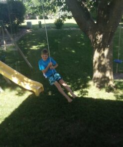 Squirrel Products Heavy Duty Green Disc Tree Swing with Rope for Outdoor Play - Easy DIY Addition to Playset or Tree 29 81HexOfCmzL