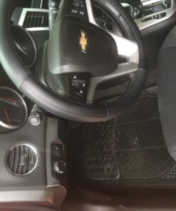 OxGord Universal Fit 3-Piece Full Set Ridged Heavy Duty Rubber Floor Mat - (Black) 3 PC Ridged Black 33 81Hf HtrTtL