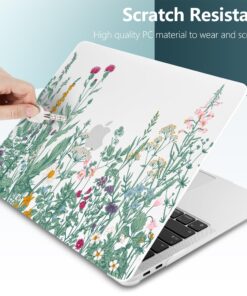 DONGKE for MacBook Air 13 Inch Case 2021 2020 2019 2018 Release Model A2337 M1 A2179 A1932, Frosted Matte Clear Hard Shell Cover for MacBook Air 13" with Retina Display & Touch ID - Garden Floral 28 81HgGJ5sEhL