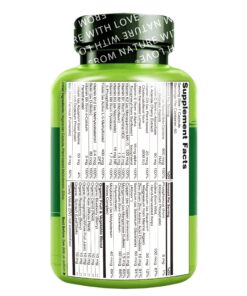 NATURELO One Daily Multivitamin for Women - Energy Support - Whole Food Supplement to Nourish Hair, Skin, Nails - Non-GMO - No Soy - Gluten Free - 60 Capsules - 2 Month Supply 60 Count (Pack of 1) 25 81Hj3JTEJ2L