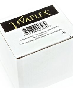 Alternative view of Vivaplex, 6, Amber, 10 ml Glass Roll-on Bottles with Stainless Steel Roller Balls - .5 ml Dropper included