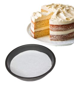 Regency Wraps Parchment Paper Liner Greaseproof For Round Cake Pans and Non-Stick Baking, White, 8" (Pack of 24) 8" round Pack of 24 5 81HpT46NX3L