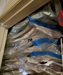 SPACE MAX Premium Space Saver Vacuum Storage Bags - Space Saver Bags Jumbo 6 Pack - Save 80% More Storage Space - Reusable, Double Zip Seal & Leak Valve, Includes Travel Hand Pump 47 81HqiQTwtML