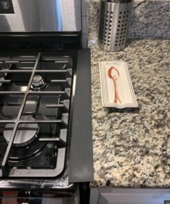 Capparis Kitchen Silicone Stove Counter Gap Cover, Easy Clean Heat Resistant Wide & Long Gap Filler, Seals Spills Between Counter, Stovetop, Oven, Washer & Dryer, Set of 2 (21 Inches, Black) 21 Inches 62 81Hu5vNTpL