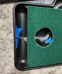 SKLZ ACCELERATOR PRO - Indoor Golf Putting Mat with Auto-Ball Return & Behind-the-Hole Ball Collector - Putter Alignment Guides at 3, 5 & 7 Feet - Rubber-Backed Mat Provides Multi-Surface Stability 27 81HuAyWWjyL 3