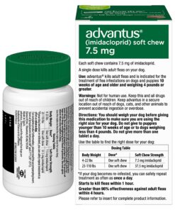 Alternative view of Advantus (Imidacloprid) Chewable Flea Treatment for Small Dogs, 7 Count, 4-22 Pounds