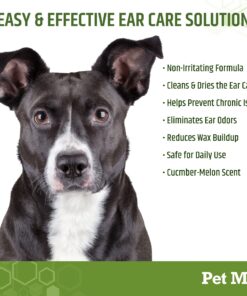 Pet MD - Dog Ear Cleaner Wipes - Otic Cleanser for Dogs to Stop Ear Itching, and Infections with Aloe and Eucalyptus - 100 Count 25 81HwEOtupBL