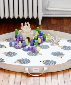 3 Sprouts Play Mat Bag – Large Portable Floor Activity Rug for Baby Storage - Hedgehog 18 81HwZXH7pLL