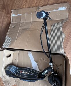 Razor E100 Glow Electric Scooter for Kids Age 8+, LED Light-Up Deck, 8" Air-filled Front Tire, Up to 40 Minutes Continuous Ride Time 25 81HxmoQktHL