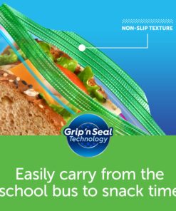 Ziploc Sandwich and Snack Bags, Storage Bags for On the Go Freshness, Grip 'n Seal Technology for Easier Grip, Open, and Close, 90 Count 24 81HyPuyTuL