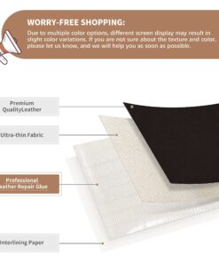 Alternative view of ONine Leather Repair Patch，Self-Adhesive Couch Patch，Multicolor Available Scratch Leather 8X11 Inch Peel and Stick for Sofas, Car Seats Hand Bags Jackets(New Dark Brown) 8" x 11" New Dark Brown