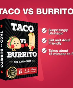 Taco vs Burrito Family Board Games for Kids 6-8, 8-12 & Up - Fun Card Games for Kids and Families, Kids Family Game Night 30 81HzWK5IQzL