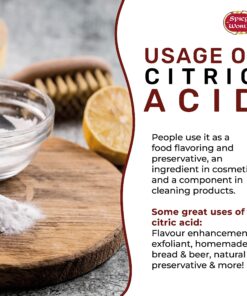 Spicy World Citric Acid 2 LB Bag - 100% Pure, Food Grade & Non-GMO - Citric Acid Powder for Cleaning, Bath Bombs, Preserving - Fine Granular 2 Pound (Pack of 1) 12 81I0BRRqn4L