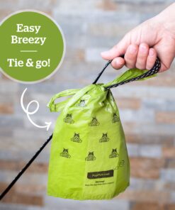 Pogi's Dog Poop Bags with Easy-Tie Handles - 300 Doggy Leak-Proof, Ultra Thick, Scented Poop Bags for Dogs, Cat 300 Count (Pack of 1) 28 81I2r2apqtL