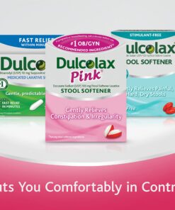 Dulcolax Pink Stool Softener, Docusate Sodium, 100 mg Soft Gel Tablets, 25 Count 17 81I5FAP mIS