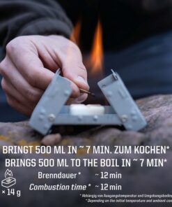 Esbit 1300-Degree Smokeless Solid 14g Fuel Tablets for Backpacking, Camping, and Emergency Prep 12 Pieces 19 81I5uyYGuAL