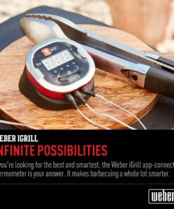iDevices iGrill 2 Bluetooth Smart Meat Thermometer w/2 Color-Coded Meat Probes, 200-Hour Battery Life, Illuminated Display and LED Temperature Readout 34 81I7xmdWbHL 1