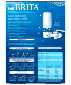 Brita Water Filter for Sink, Complete Faucet Mount Water Filtration System for Tap Water, Reduces 99% of Lead, White Faucet Mount System 38 81I88yAVqyL