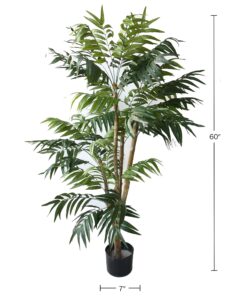 Pure Garden 50-10004 5 Foot Tropical Palm Artificial Tree, 30x30 , Green Tropical Palm Tree 9 81IDOrON9HL