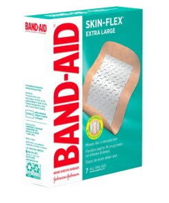Band-Aid Brand Skin-Flex Adhesive Bandages for First Aid and Wound Care of Minor Cuts and Scrapes & Burns, Flexible Sterile Bandages for Fingers & Knees, Extra Large, All One Size, 7 ct 7 Count (Pack of 1) 26 81IFQerE0tL 1