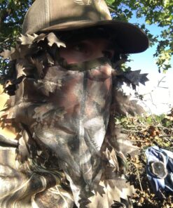 North Mountain Gear Camouflage Hunting Full Cover Leafy 3D Face Mask Brown 9 81IG5fZCTvL