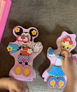 Melissa & Doug Disney Minnie Mouse and Daisy Duck Magnetic Dress-Up Wooden Doll Pretend Play Set (40+ pcs) - Toys, Dress Up Dolls For Preschoolers And Kids Ages 3+ Minnie & Daisy 45 81IGCCyEi9L