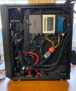 Fractal Design Meshify C - Compact Computer Case - High Performance Airflow/Cooling - 2X Fans Included - PSU Shroud - Modular Interior - Water-Cooling Ready - USB3.0 - Tempered Glass - Blackout Black Dark TG 60 81IGVkZIMSL