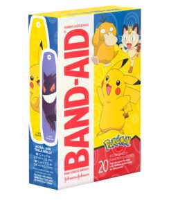 Band-Aid Brand Adhesive Bandages for Minor Cuts & Scrapes, Wound Care Featuring Pokémon Characters for Kids, Assorted Sizes 20 ct Pokemon 20 Count (Pack of 1) 26 81IJaKU58RL