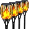 Aityvert Upgraded Larger Solar Torch Lights, Waterproof Outdoor Dancing Flames Lights, Flickering Flames Garden Lights, Landscape Decoration Pathway Patio Lights 43" 96 LED (4 Pack) Pack of 4 19 81IKghM2DAL