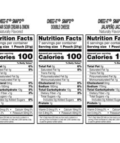 Cheez-It Snap'd Cheese Cracker Chips, Thin Crisps, Lunch Snacks, Variety Pack, 15oz Bag (20 Packs) 3 Flavor Variety Pack 20 Bags (0.75oz Bags) 20 81ILtcQnzRL