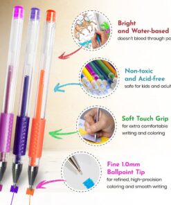 Alternative view of ColorIt Glitter Gel Pens For Adult Coloring Books 96 Pack - 48 Premium Quality Glitter Pens and Glitter Markers for Adult Coloring with 48 Matching Refills (96 Count Glitter Gel Pens) 96 Count Gel Pens